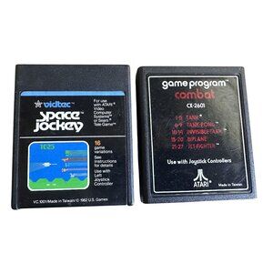 Vintage Atari 2600 Games 2 Games Space Jockey & Combat